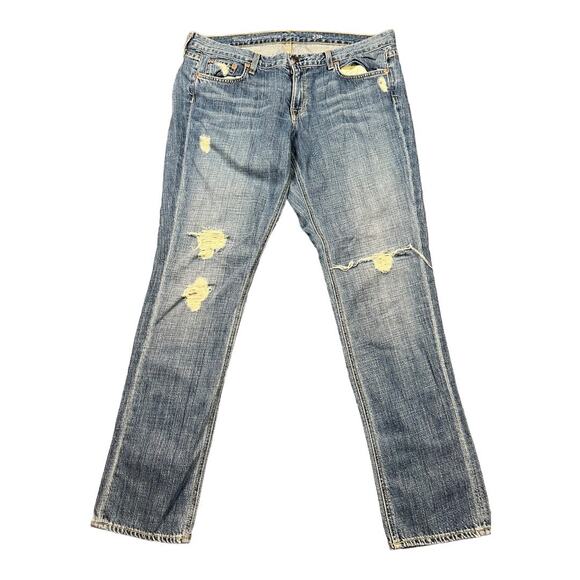 J.Crew J. Crew Vintage Matchstick Jeans 33 Womens Distressed Denim Plus - Picture 1 of 6